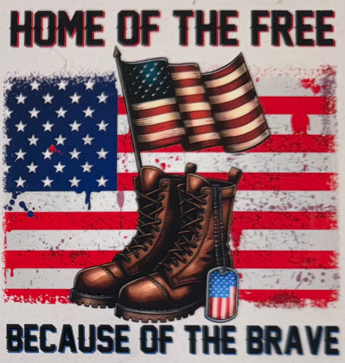 Home Of The Free Because Of The Brave Decal