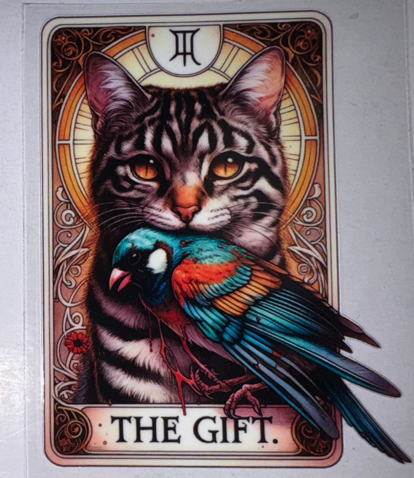 The Gift Cat Tarot Card Decal