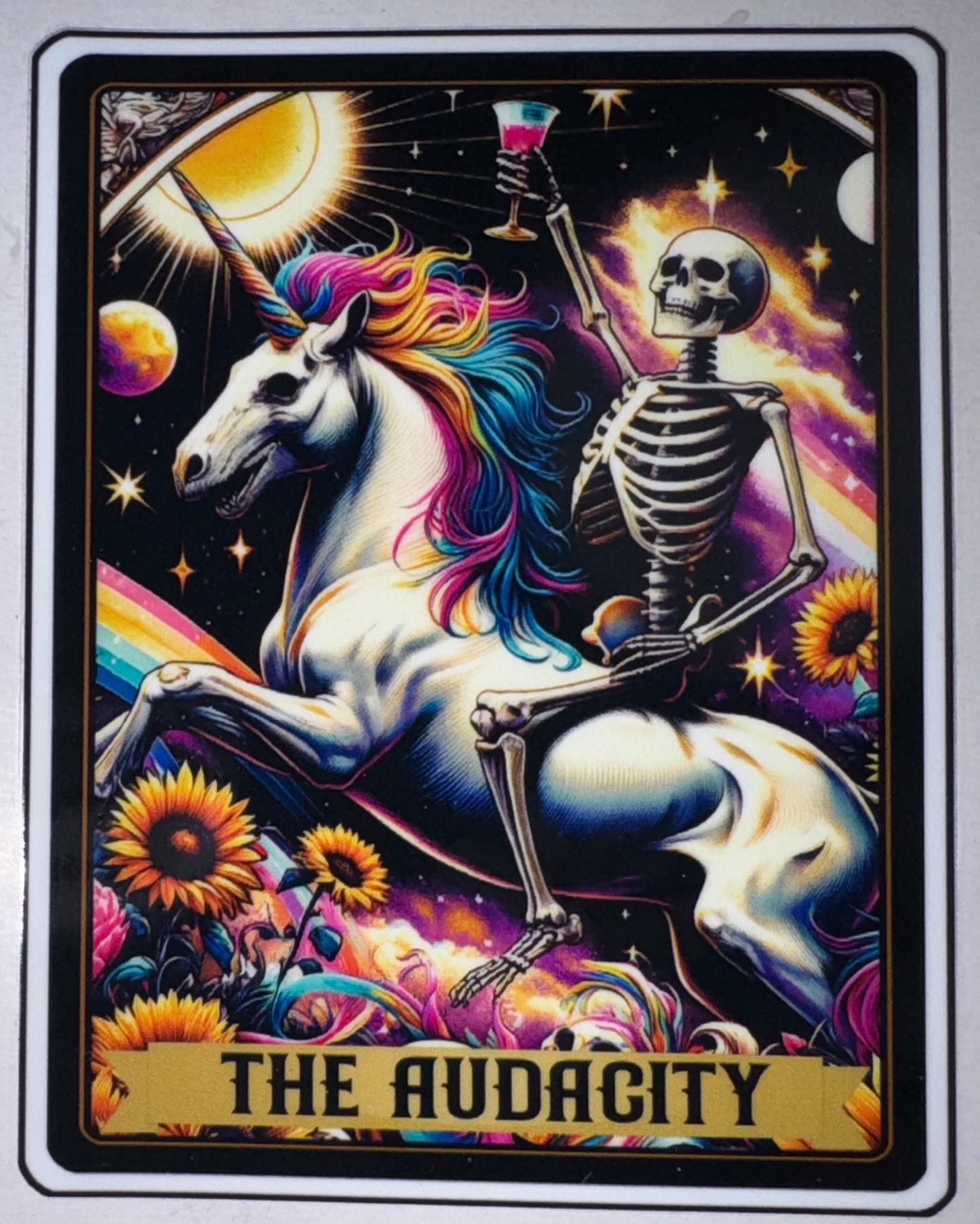 The Audacity Unicorn Skull Decal