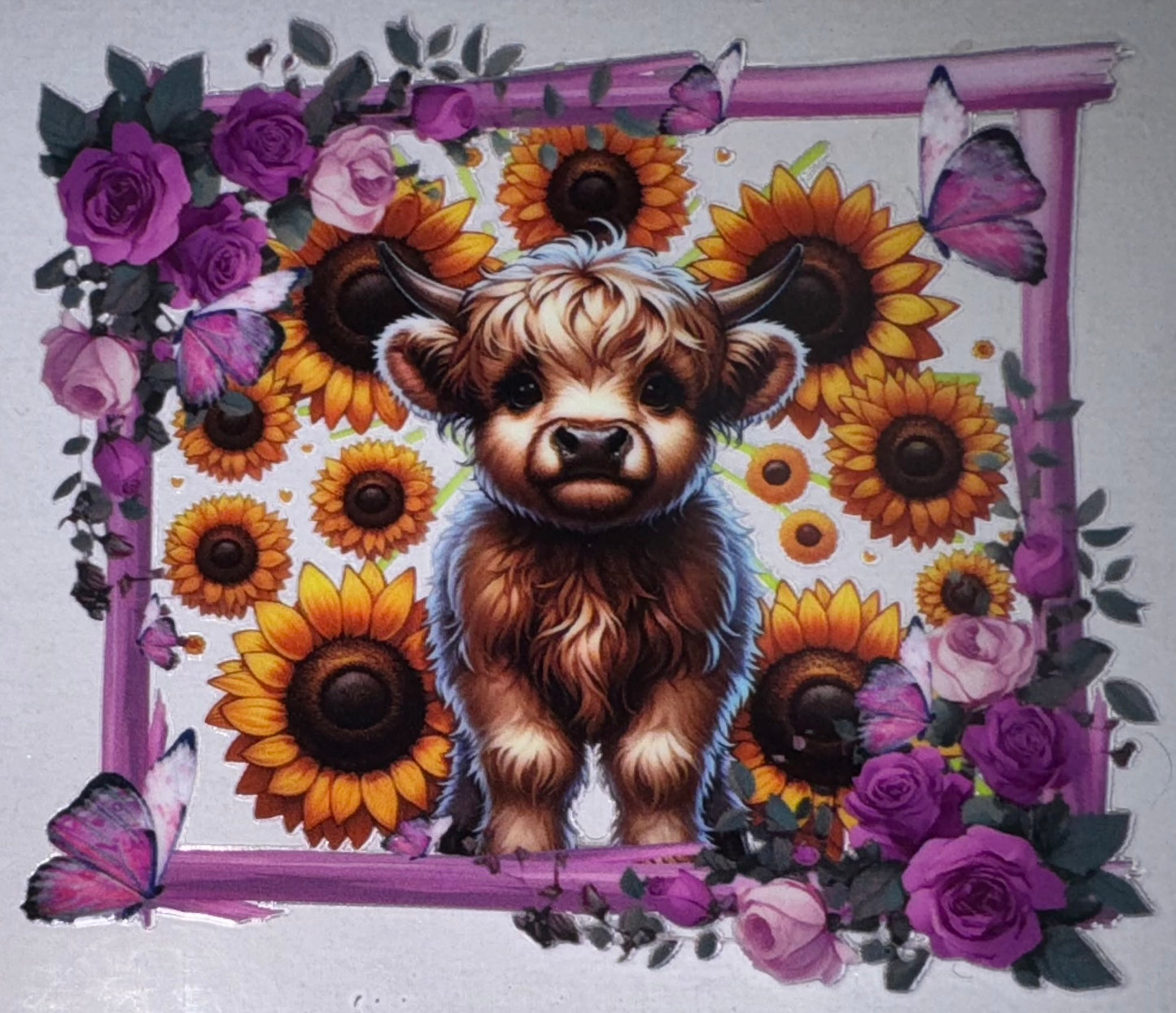 Sunflower Cow Decal