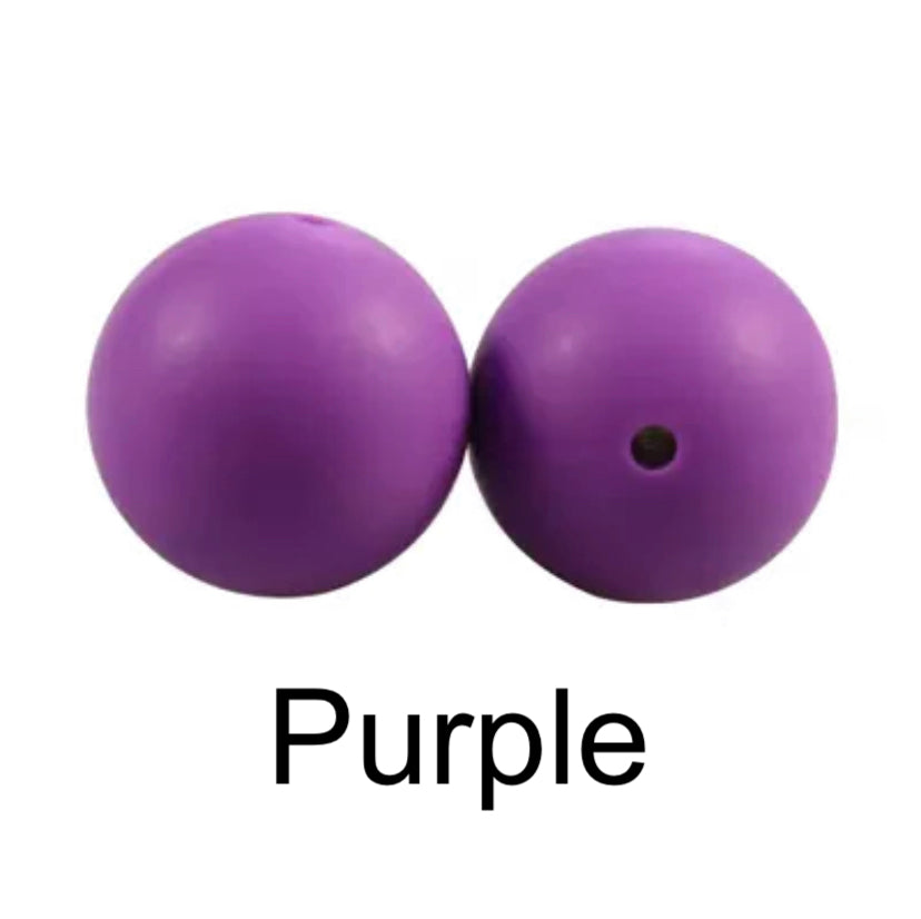 Purple Silicone Beads