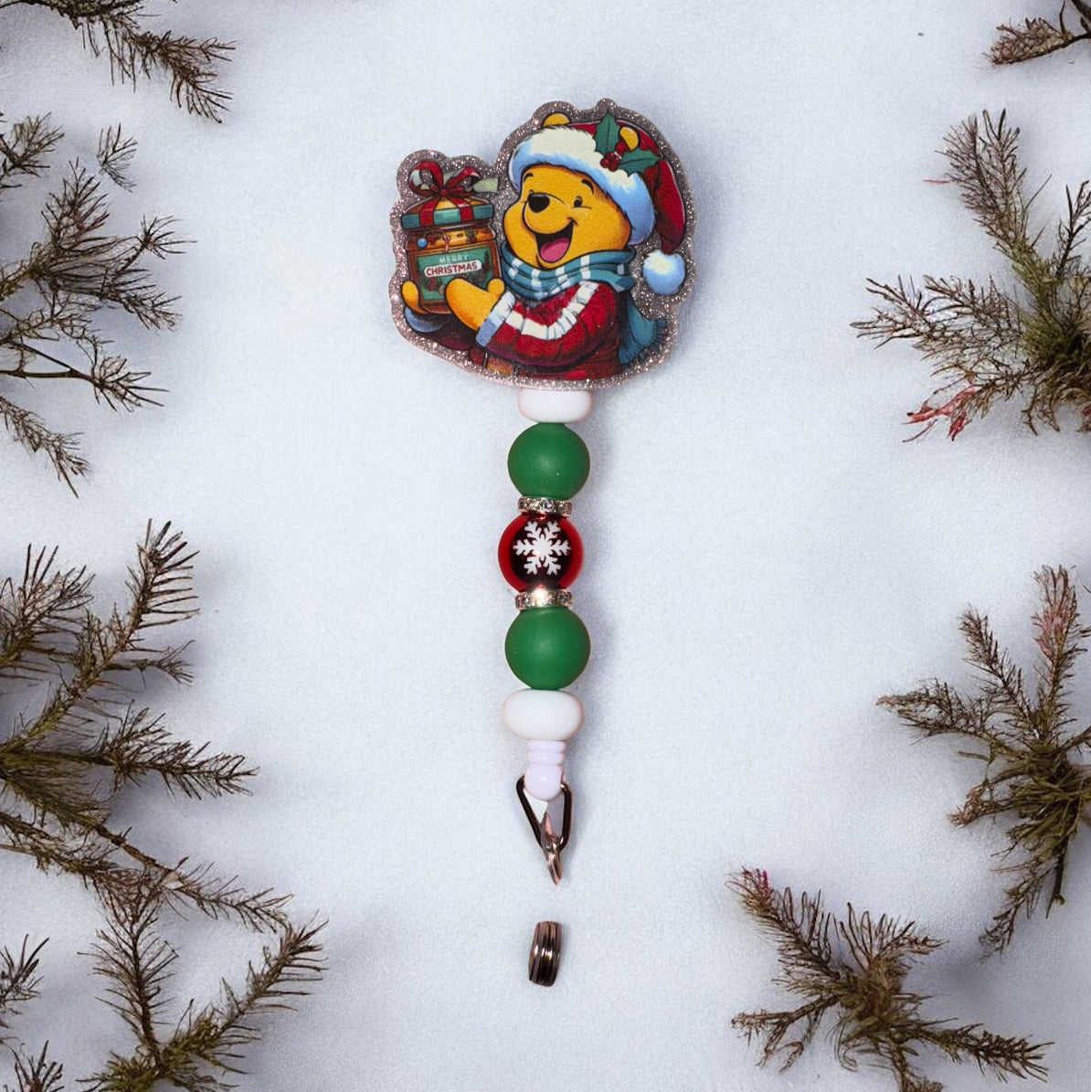 Christmas Honey Bear Badge Reel
