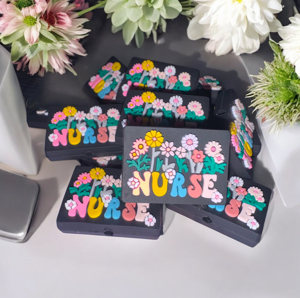 Floral Nurse Silicone Focal