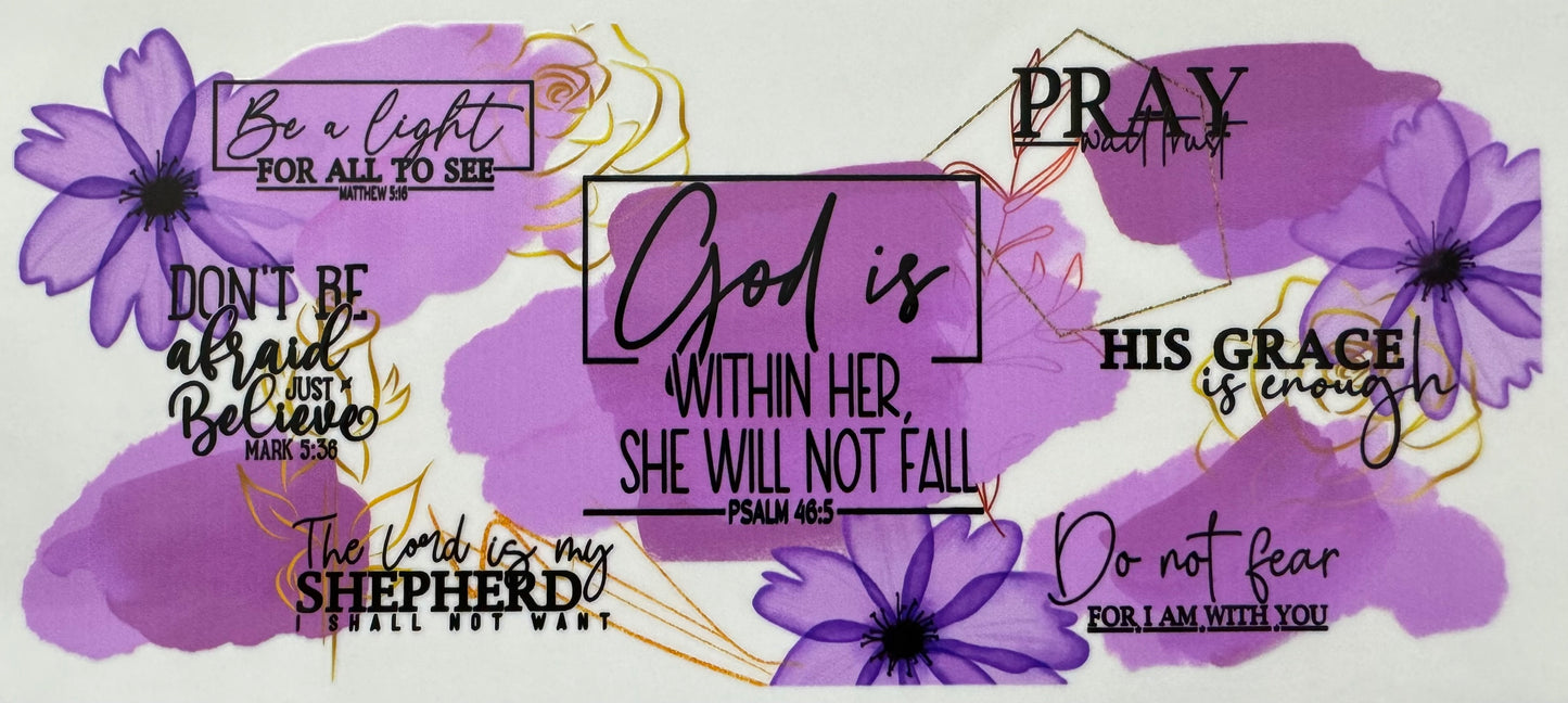 Religious Quotes UV DTF Wraps