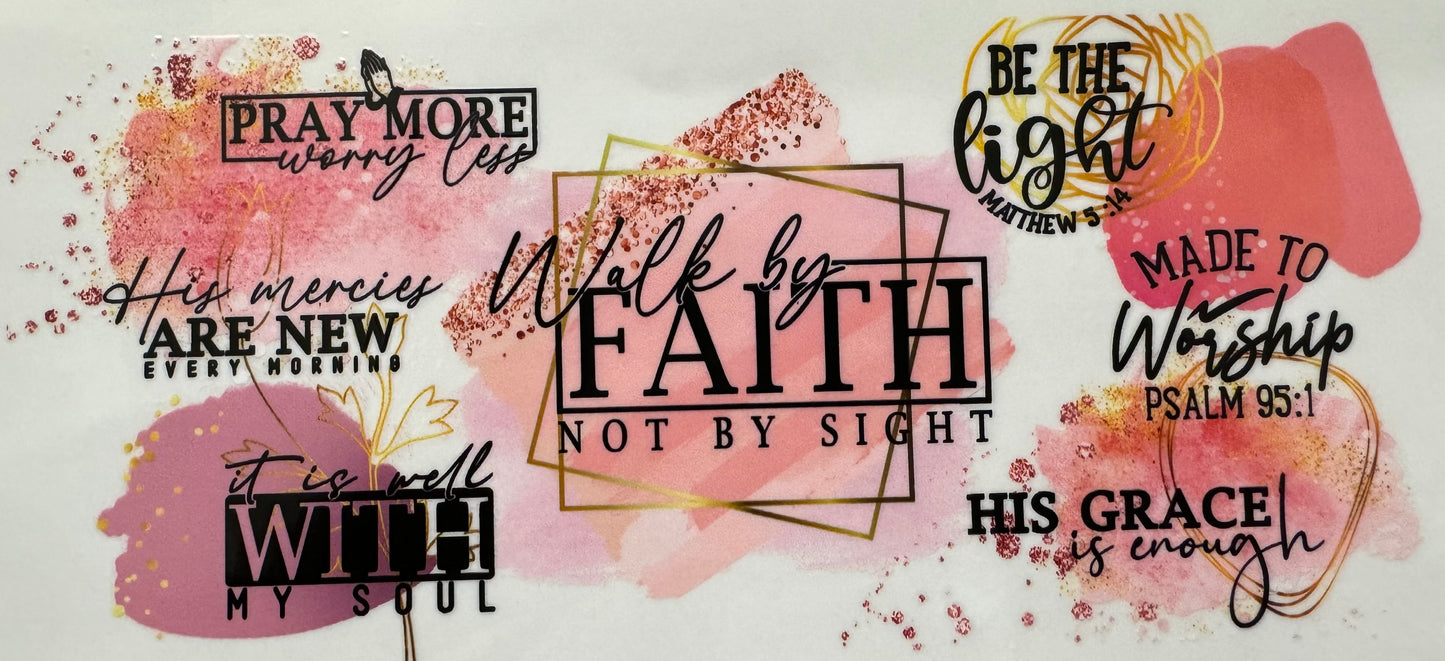 Religious Quotes UV DTF Wraps