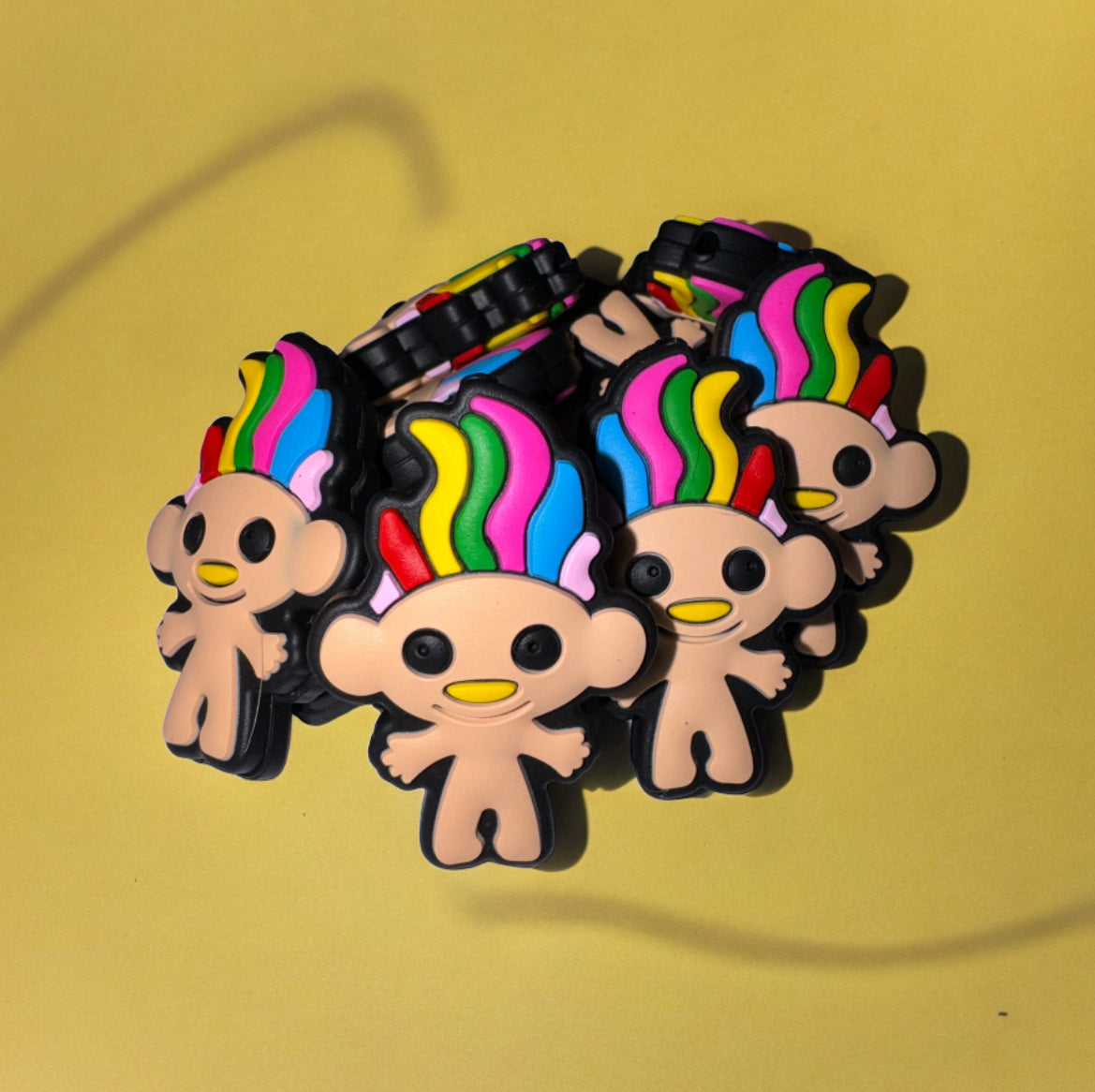 Rainbow Hair Doll Silicone Focal