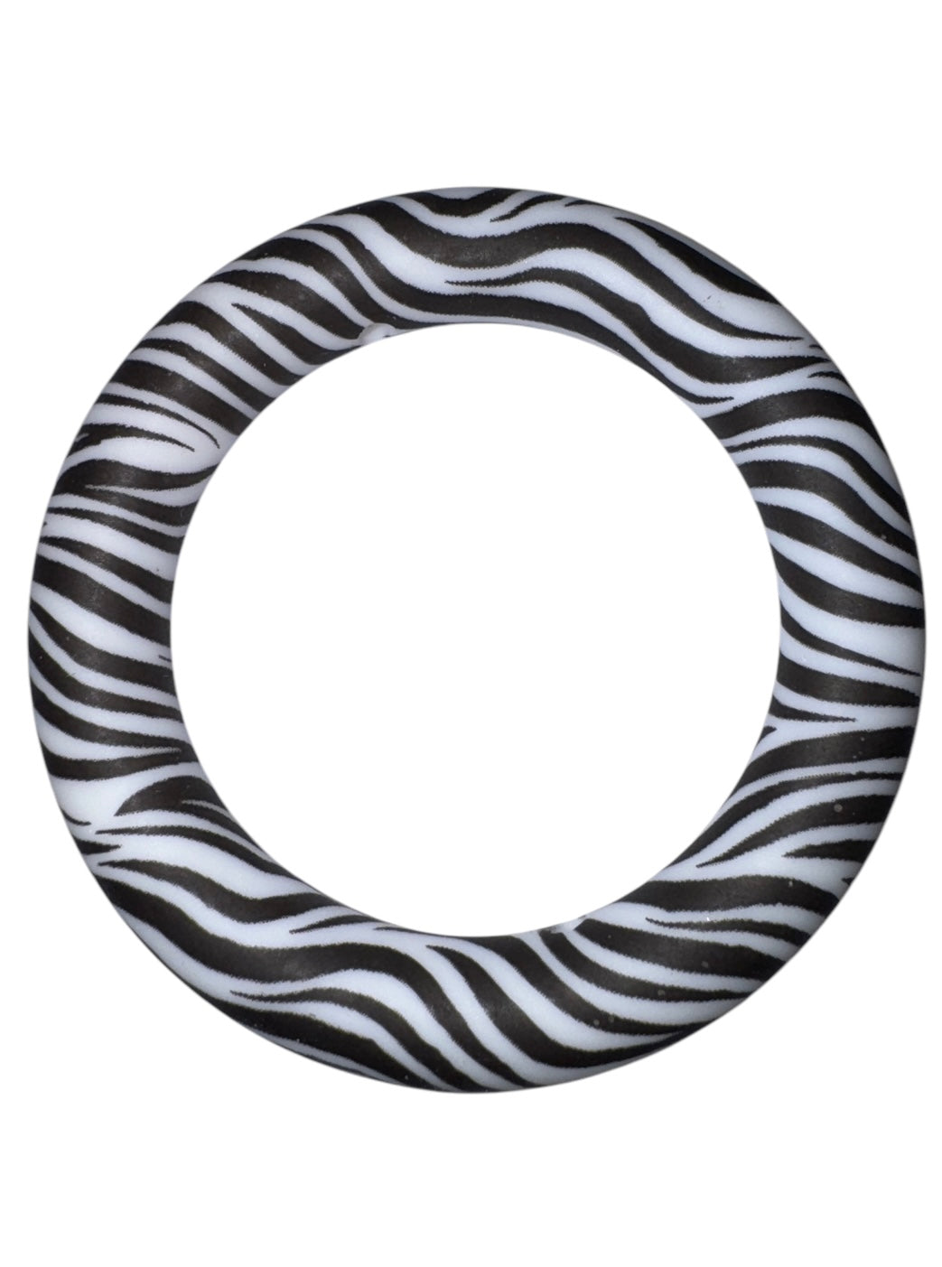 Zebra Print 65mm Silicone Ring