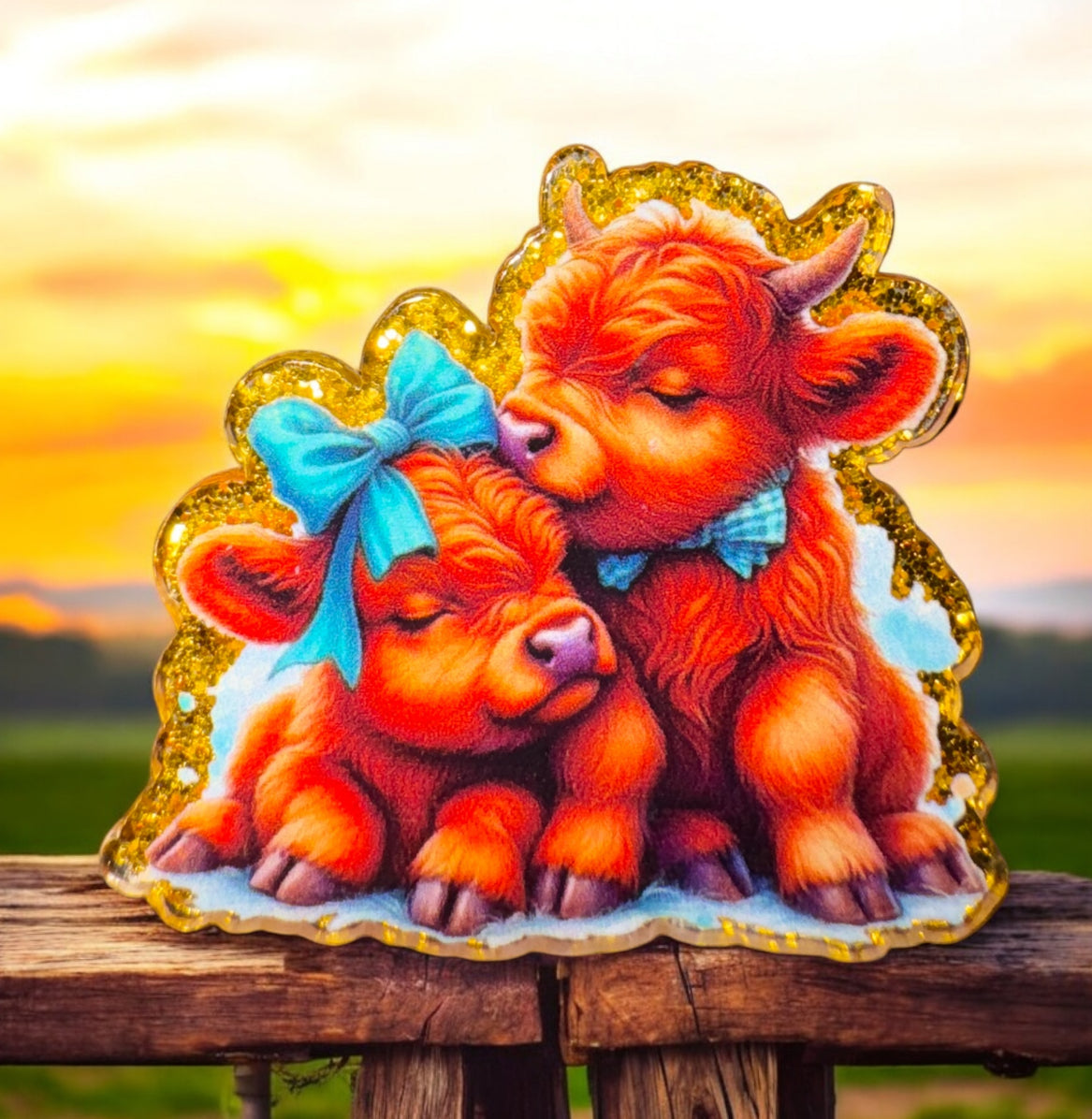 Highland Cow Acrylic Flatback