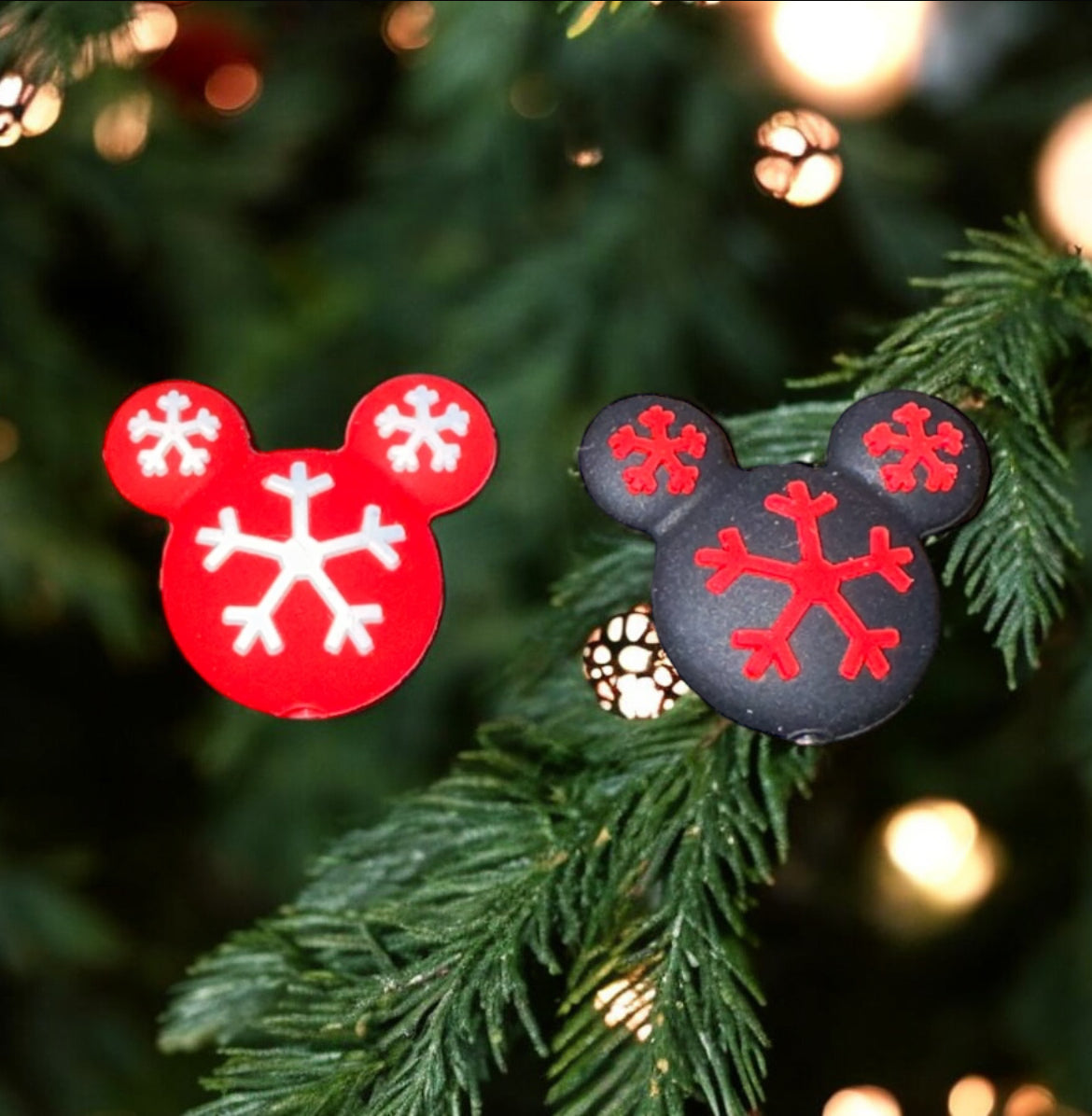 Mouse Ears Snowflake Silicone Focal