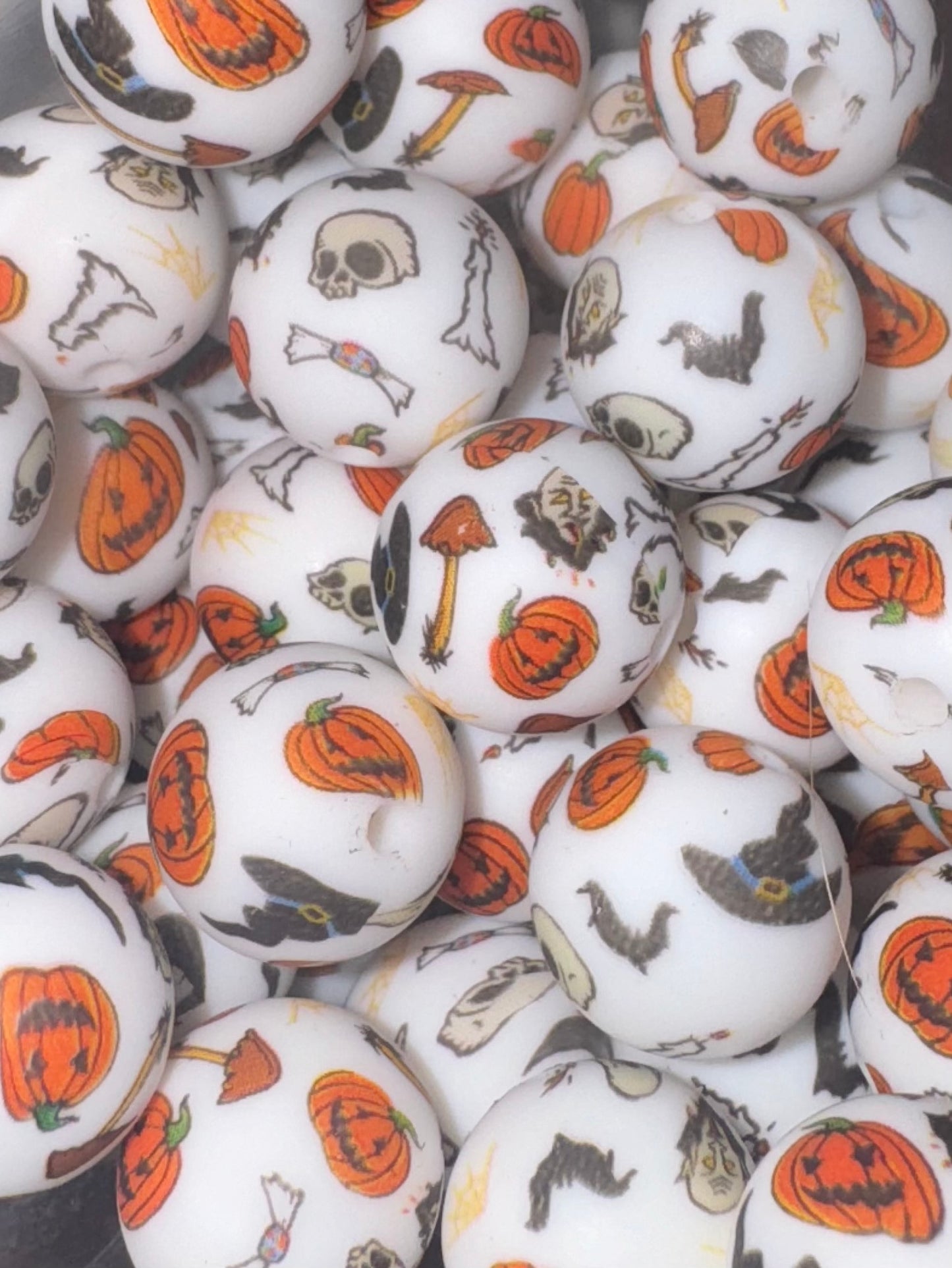 Halloween Pumpkin Silicone Beads