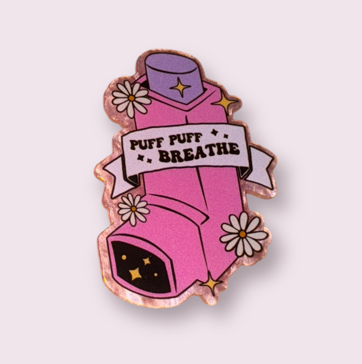 PUFF PUFF BREATH ASTHMA ACRYLIC FLATBACK