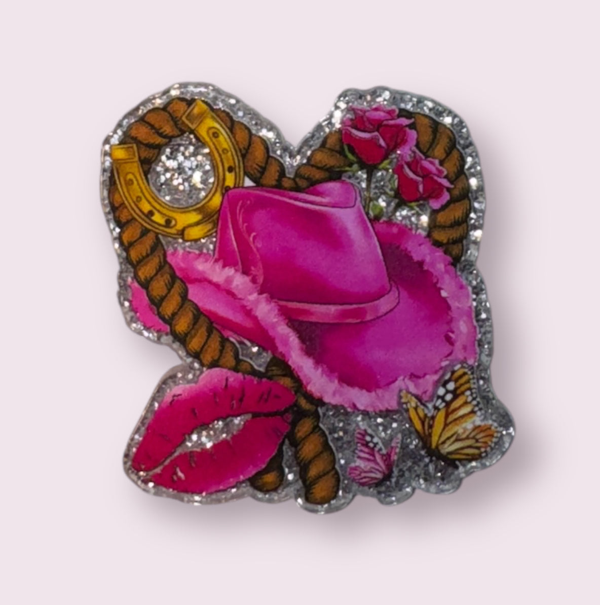 Pink Cowboy Hat Acrylic Flatback