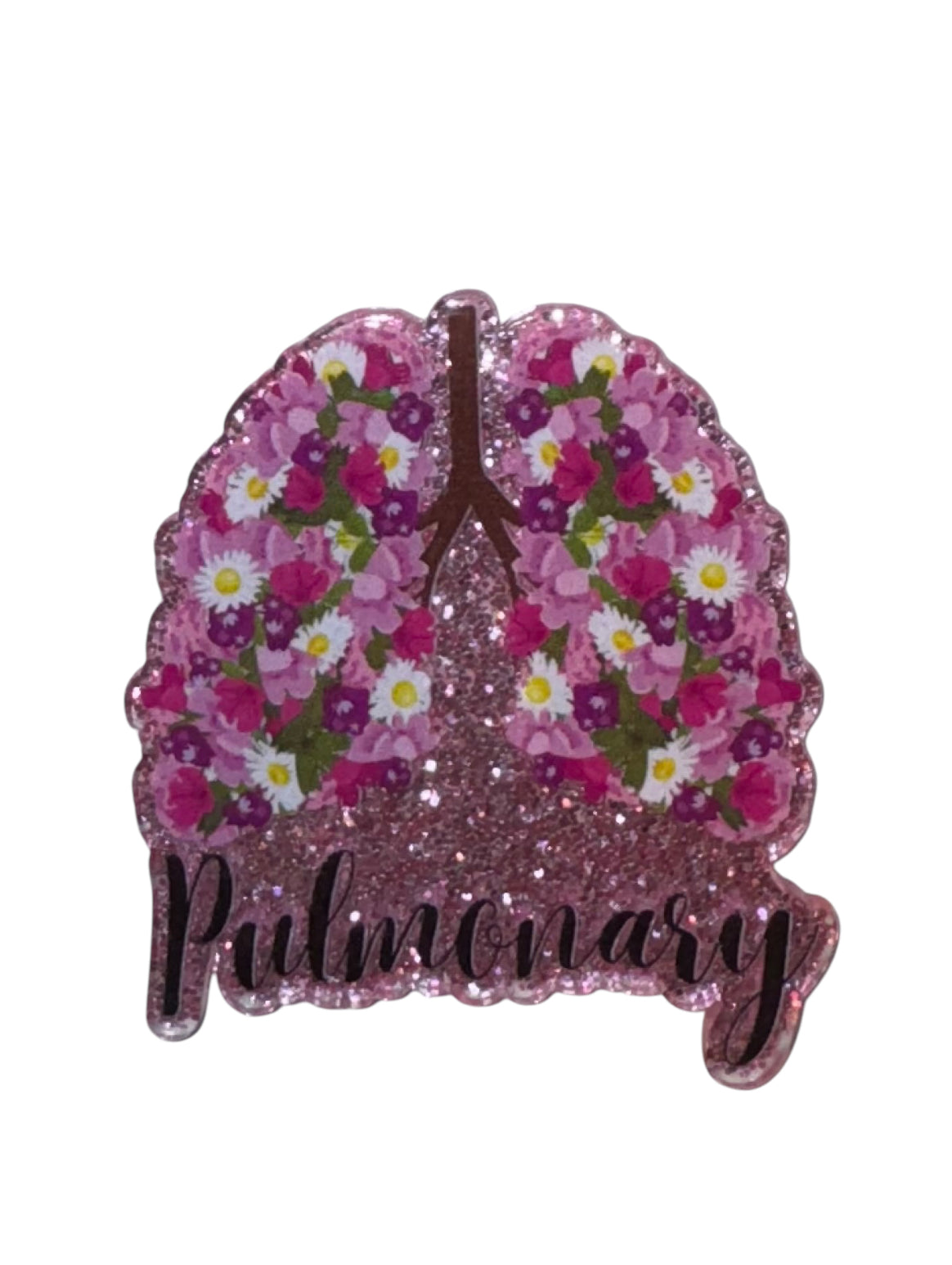 Pulmonary Floral Lungs Acrylic Flatback