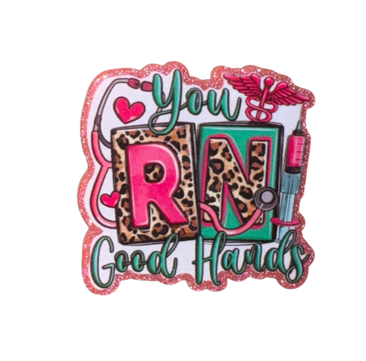 You RN Good Hands Acrylic Flatback