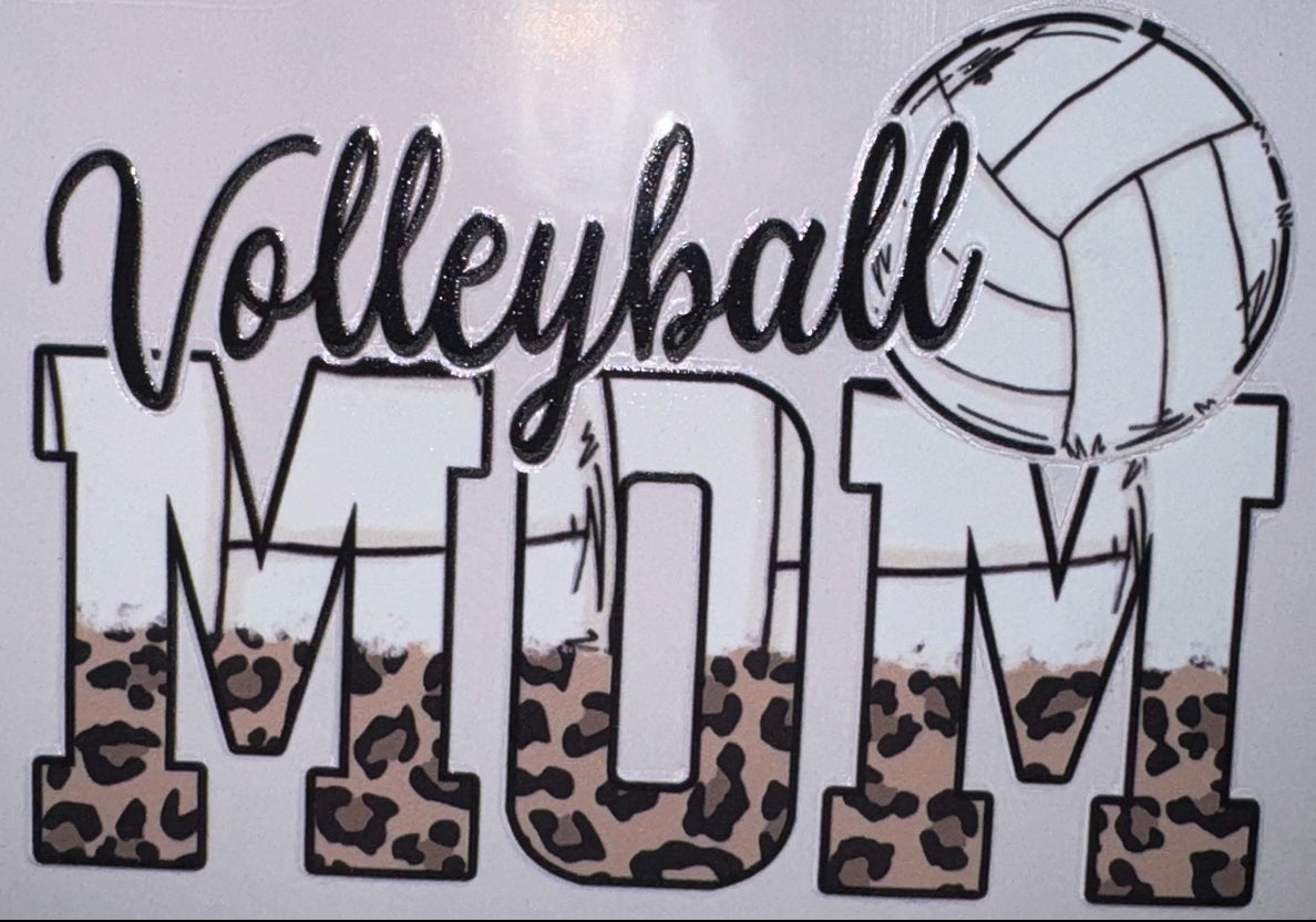 Volleyball Mom UV DTF Decal