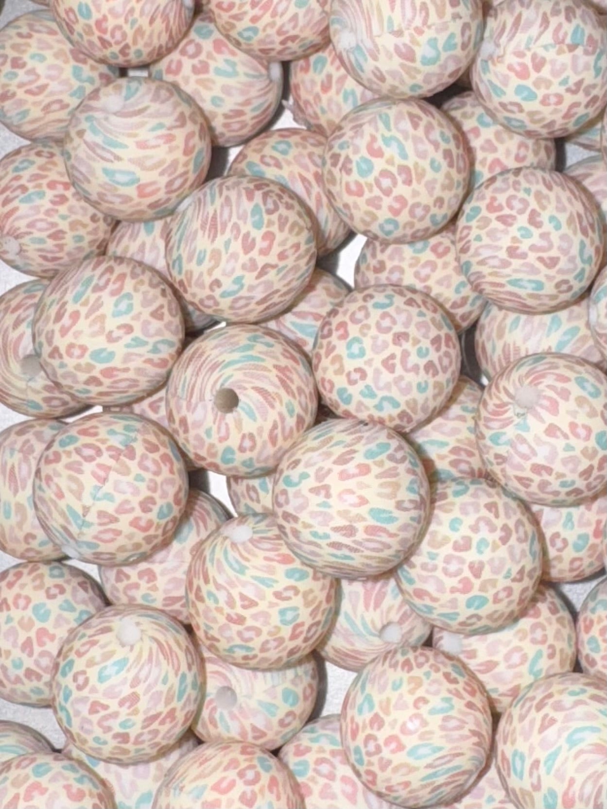 Leopard Print Silivone Beads