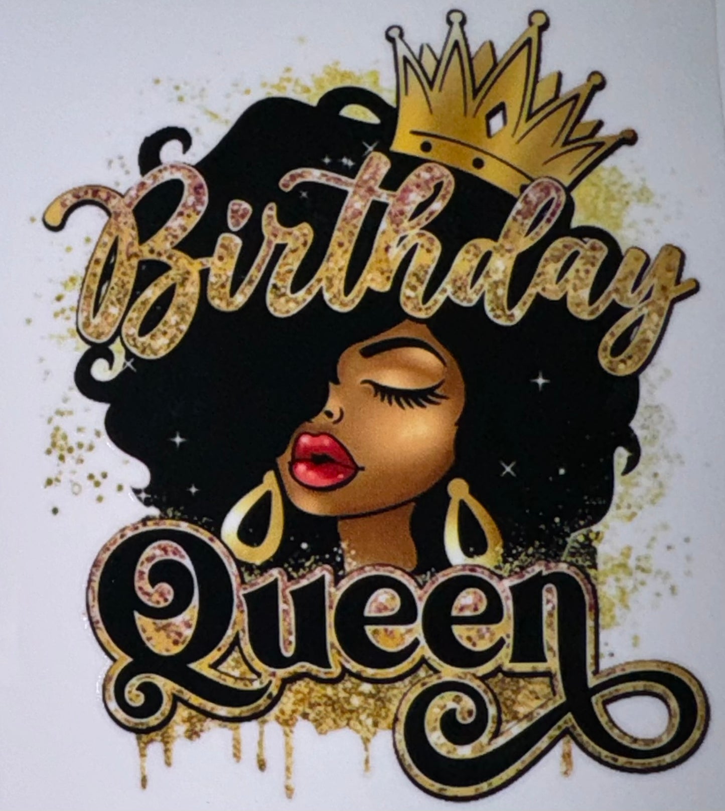 Birthday Queen UV DTF Decal