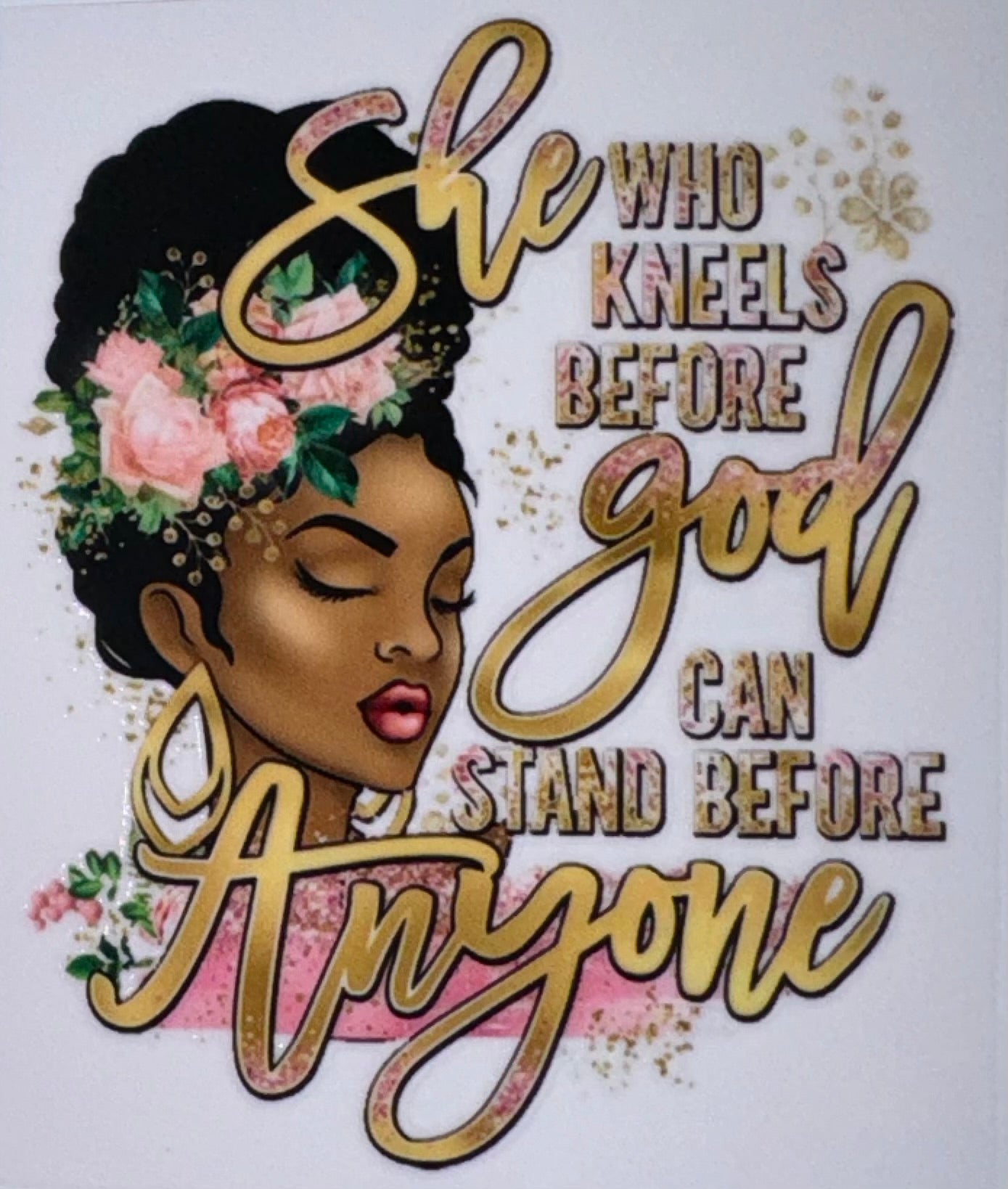 She Who Kneels Before God UV DTF