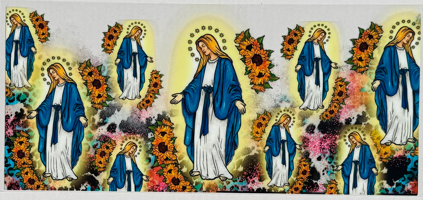 Jesus and Sunflowers UV DTF Wrap