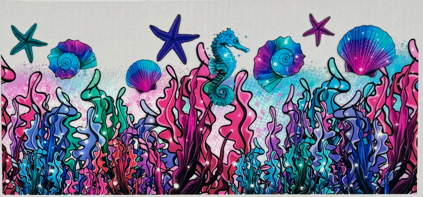 Seahorse Ocean Theme UV DTF Wrap