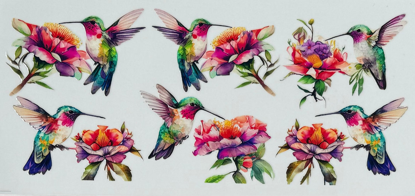 Hummingbird UV DTF Cup Wrap