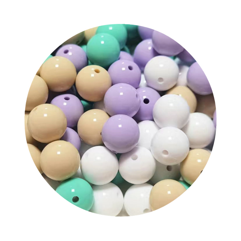 Beige White Lilac and Sea Mist Gloss Silicone Mix