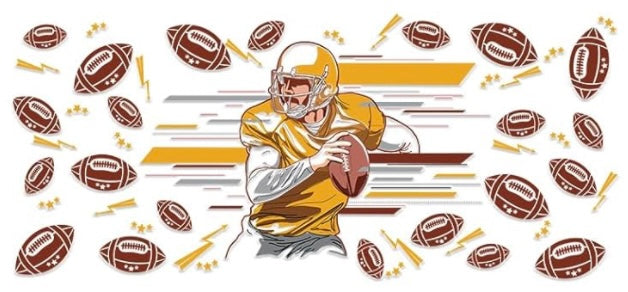 Football Quarterback UV DTF Wrap