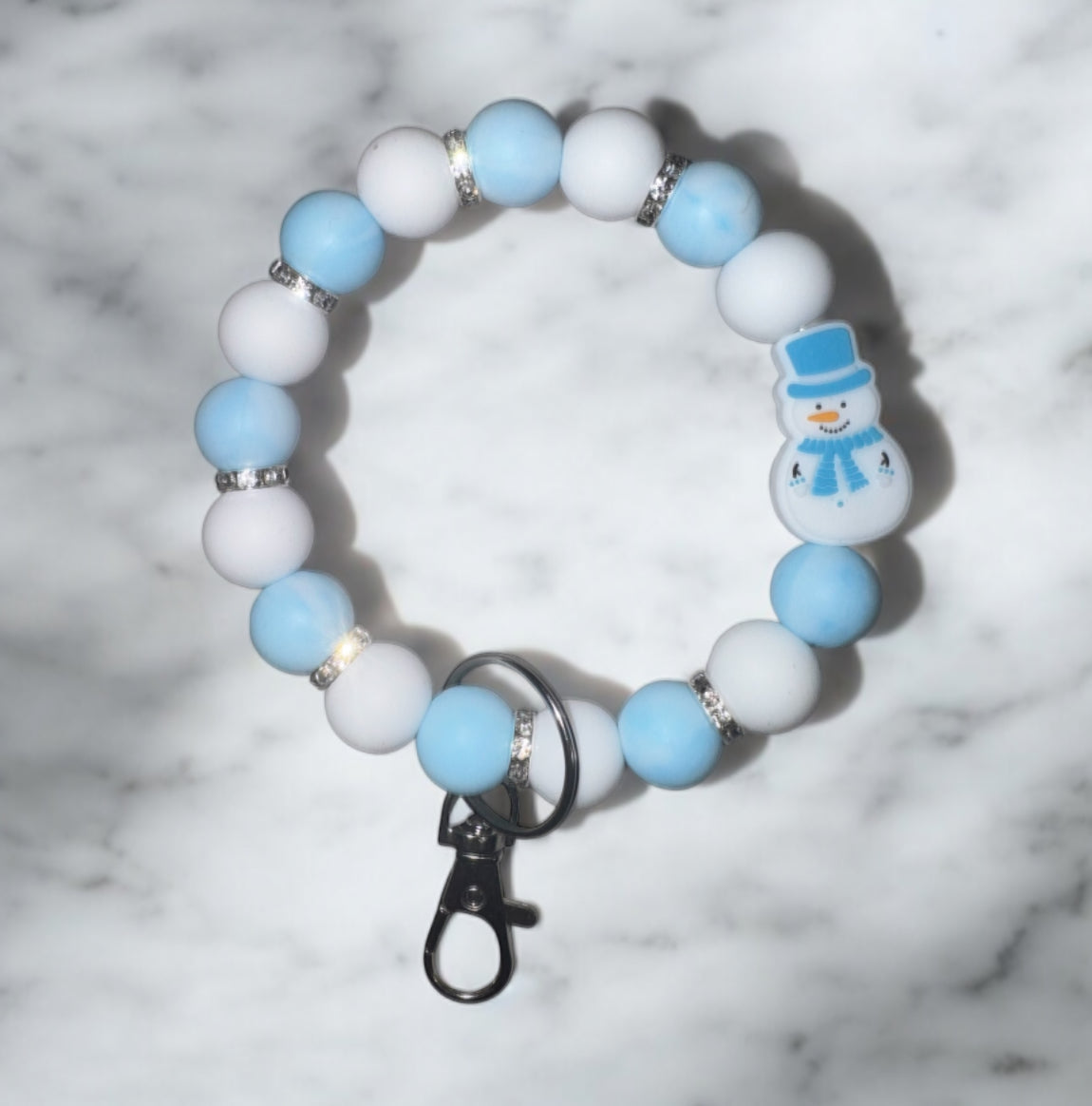 Snowman Wristlet Keychain