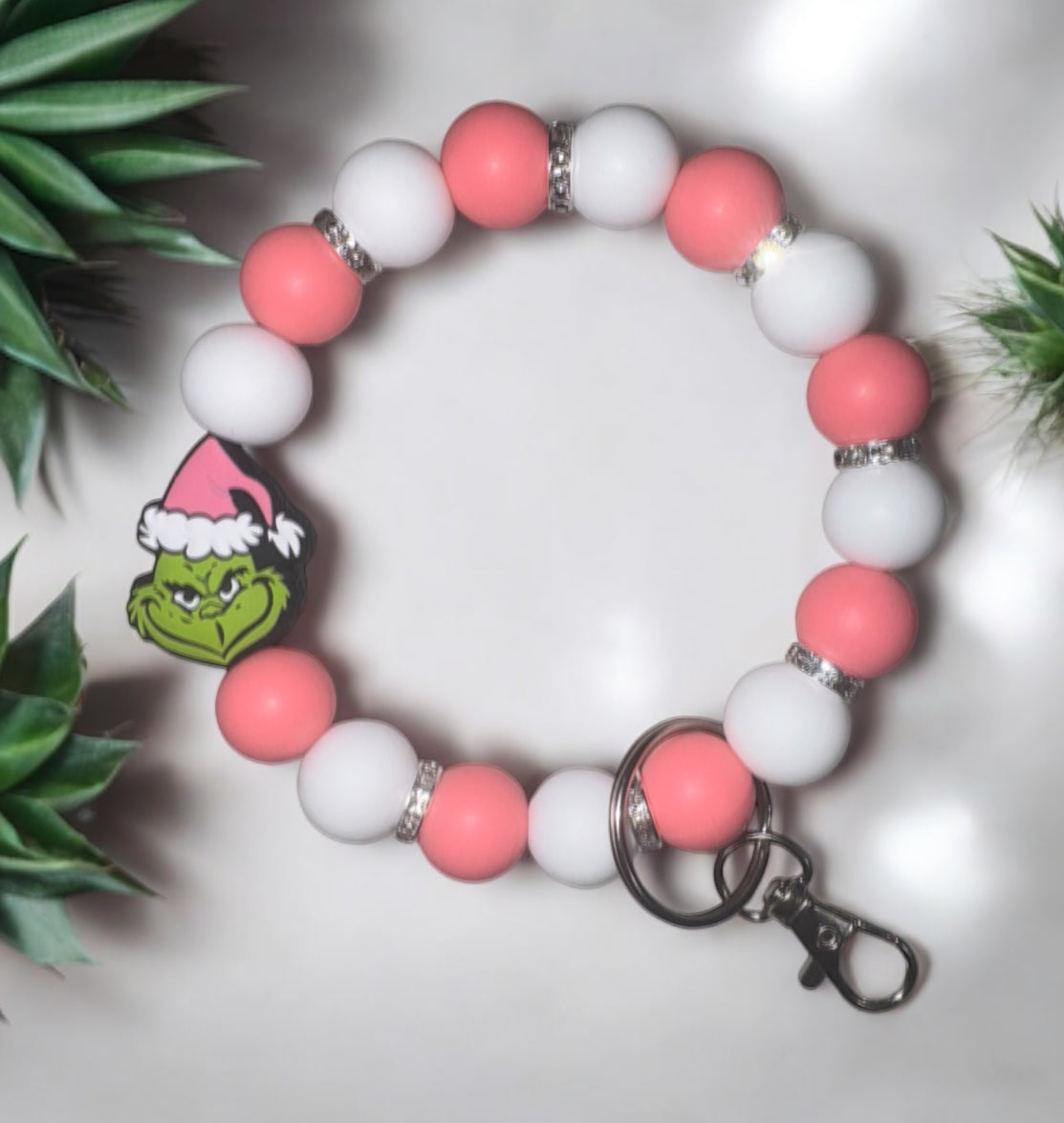 Pink Mean One Wristlet Keychain