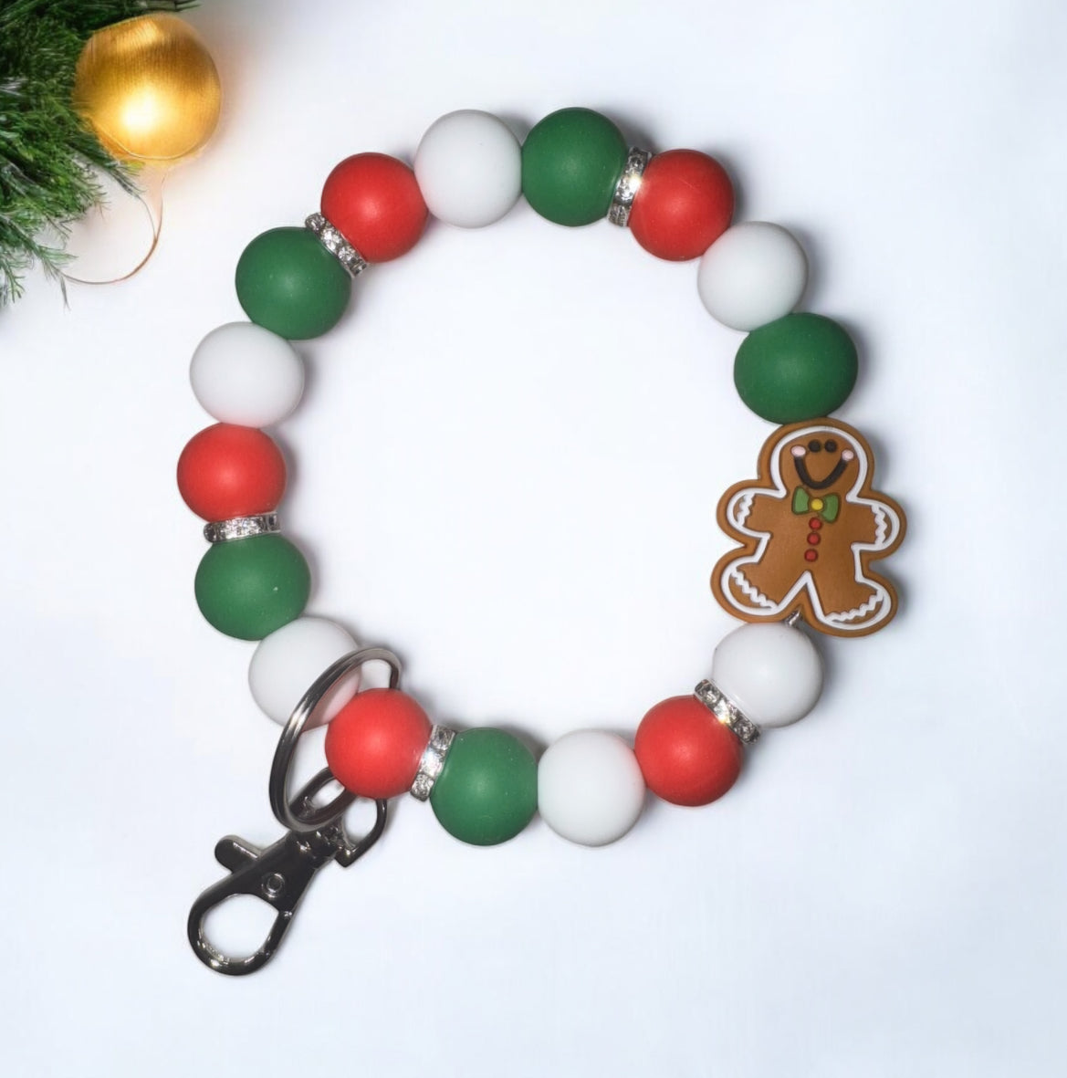 Gingerbread Wristlet Keychain
