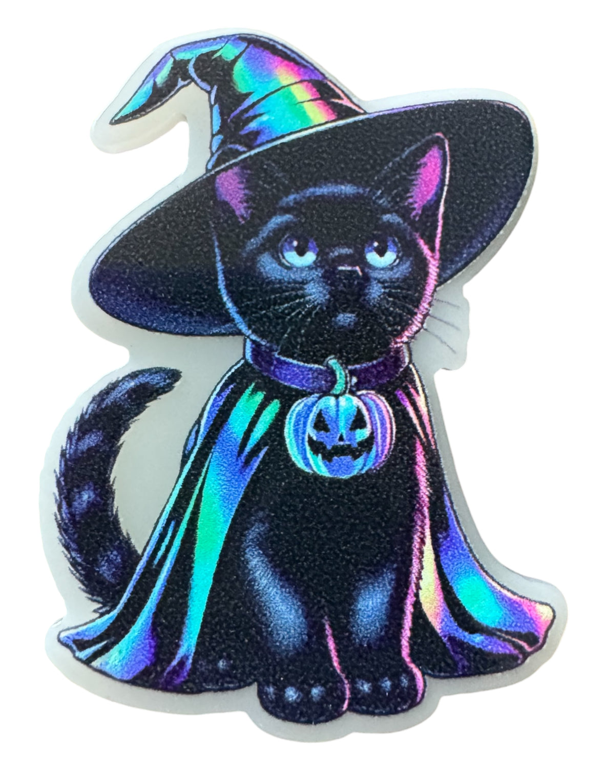 Black Cat Glow In The Dark Acrylic Flatback