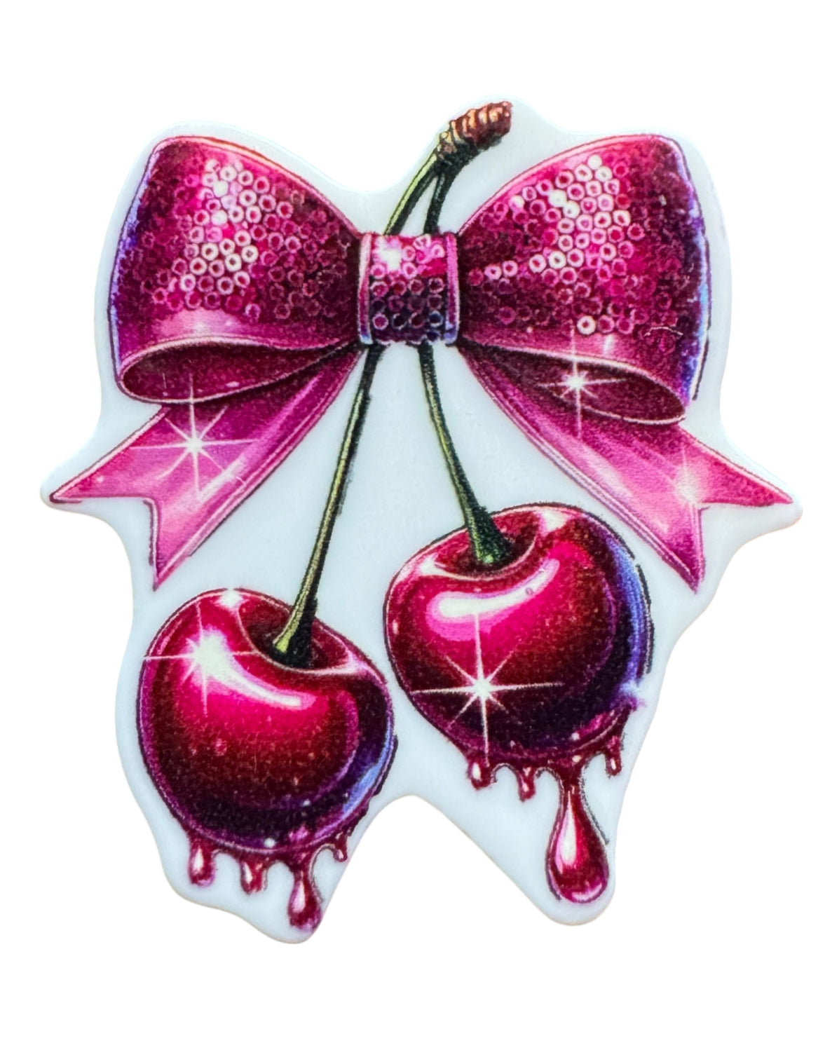 Cherry Bow Acrylic Flatback
