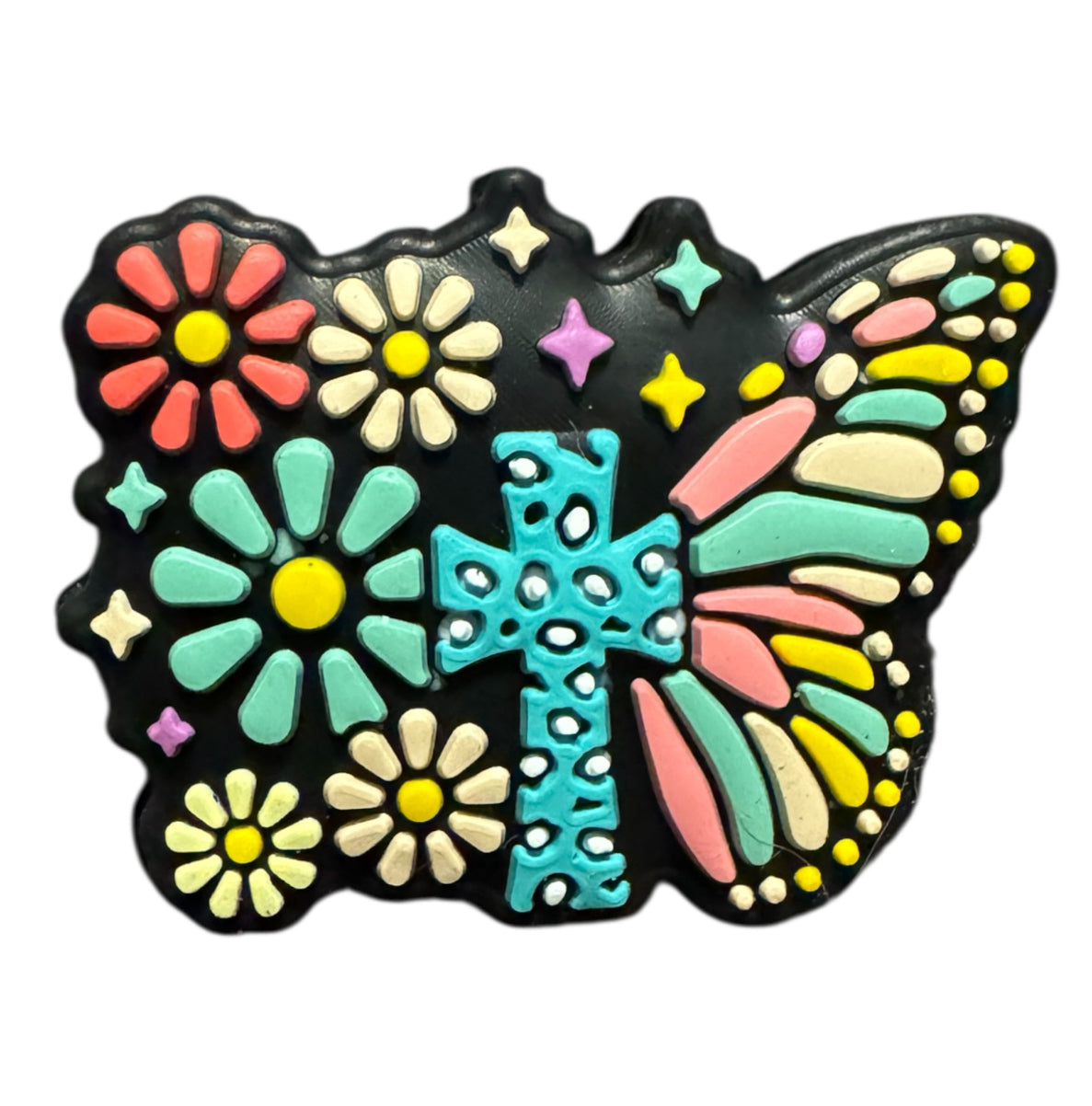 Butterfly Cross Silicone Focal