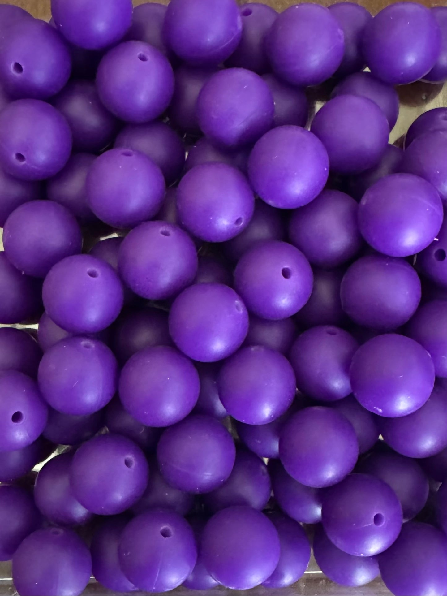 Dark Purple Silicone Beads