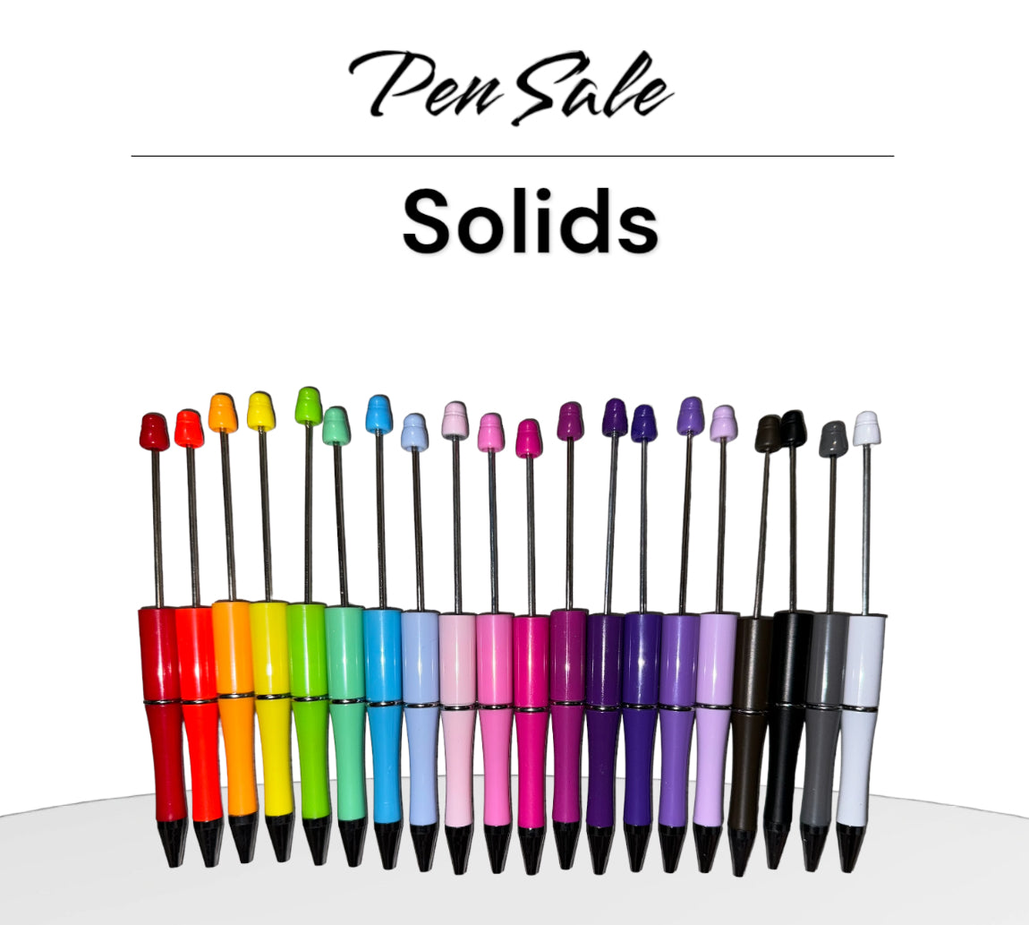 Solid Colored Beadable Pens