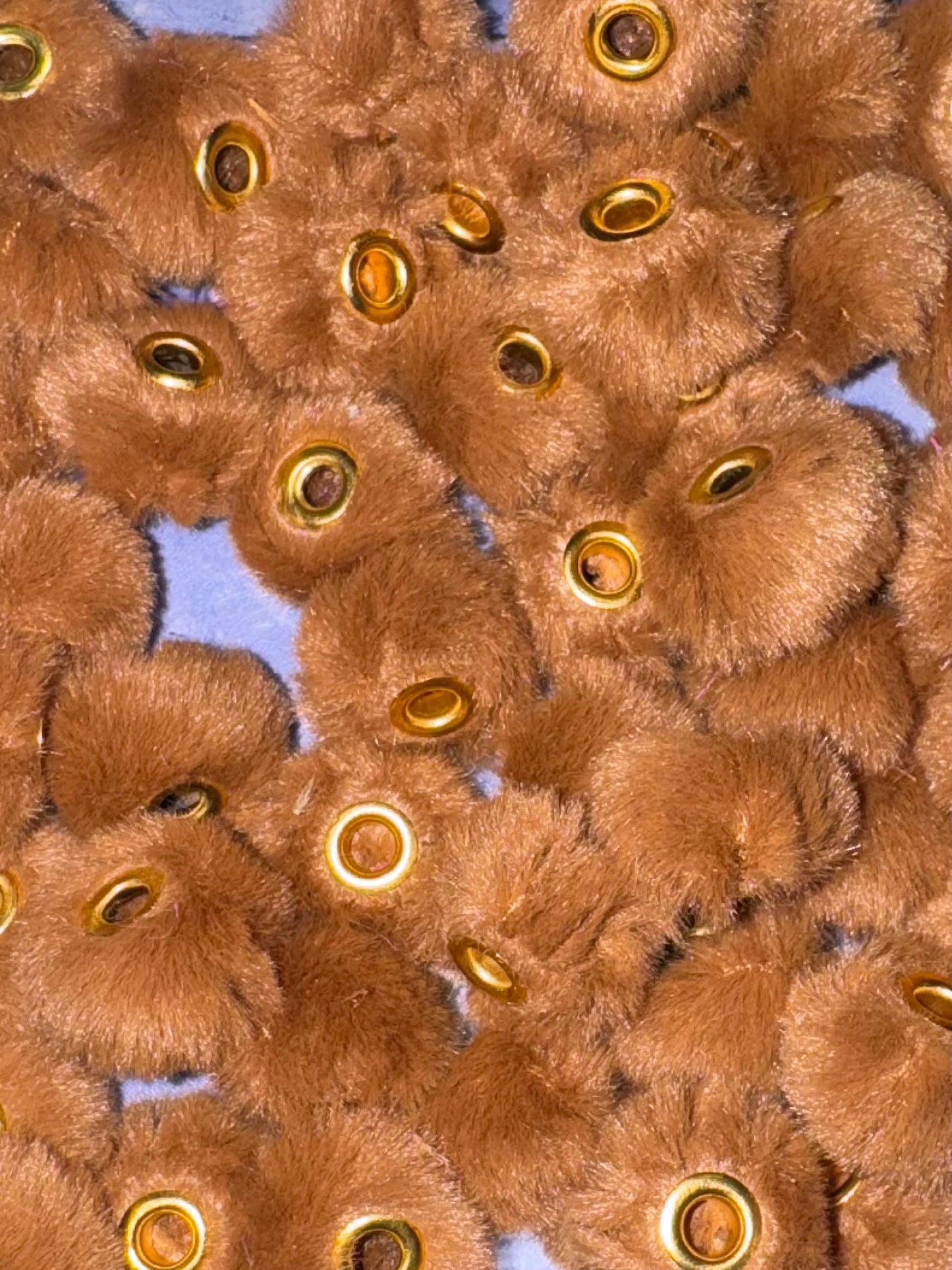 Brown Fuzzy Spacer Beads