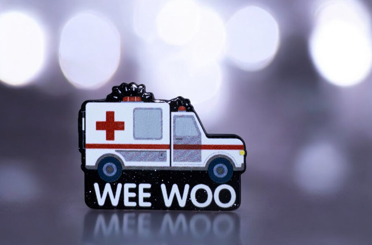 Wee Woo Ambulance Acrylic Flatback