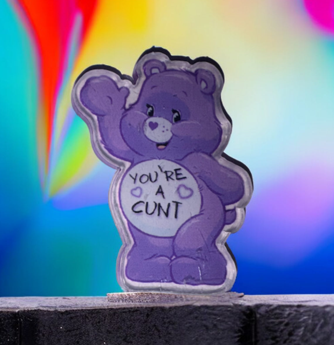 Swear Bear Acrylic Flatback