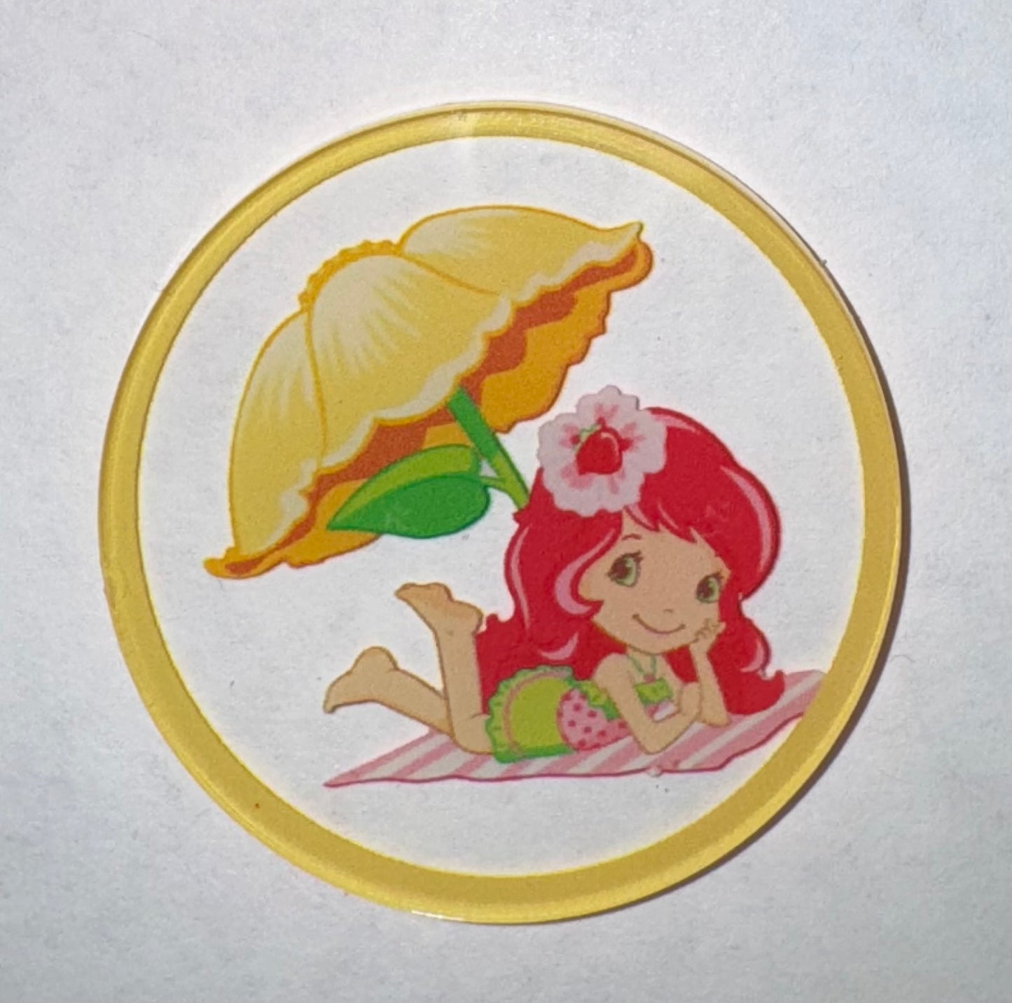 Strawberry Girl Sun Bathing Acrylic Flatback