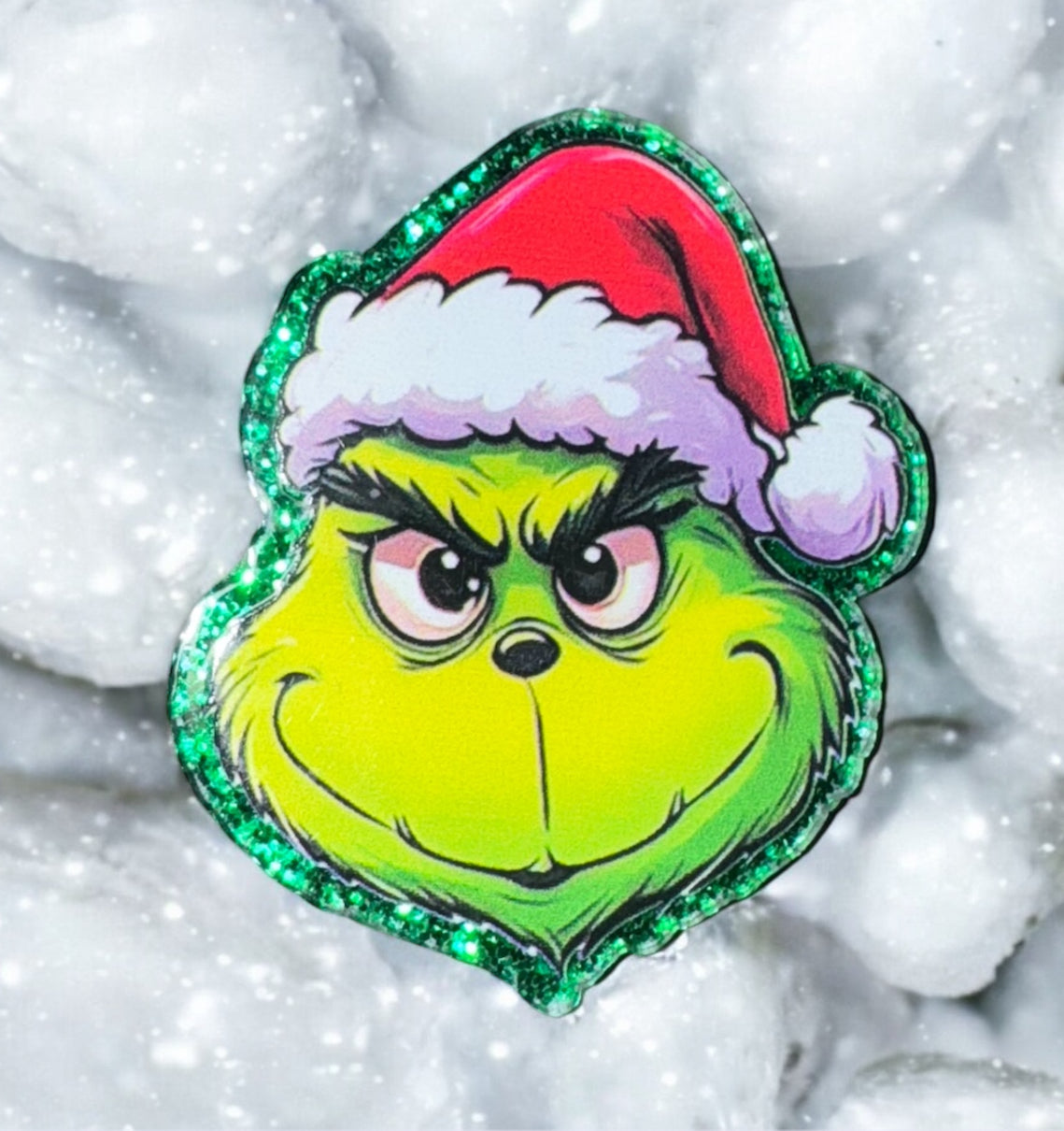 Mean One Santa Hat Acrylic Flatback