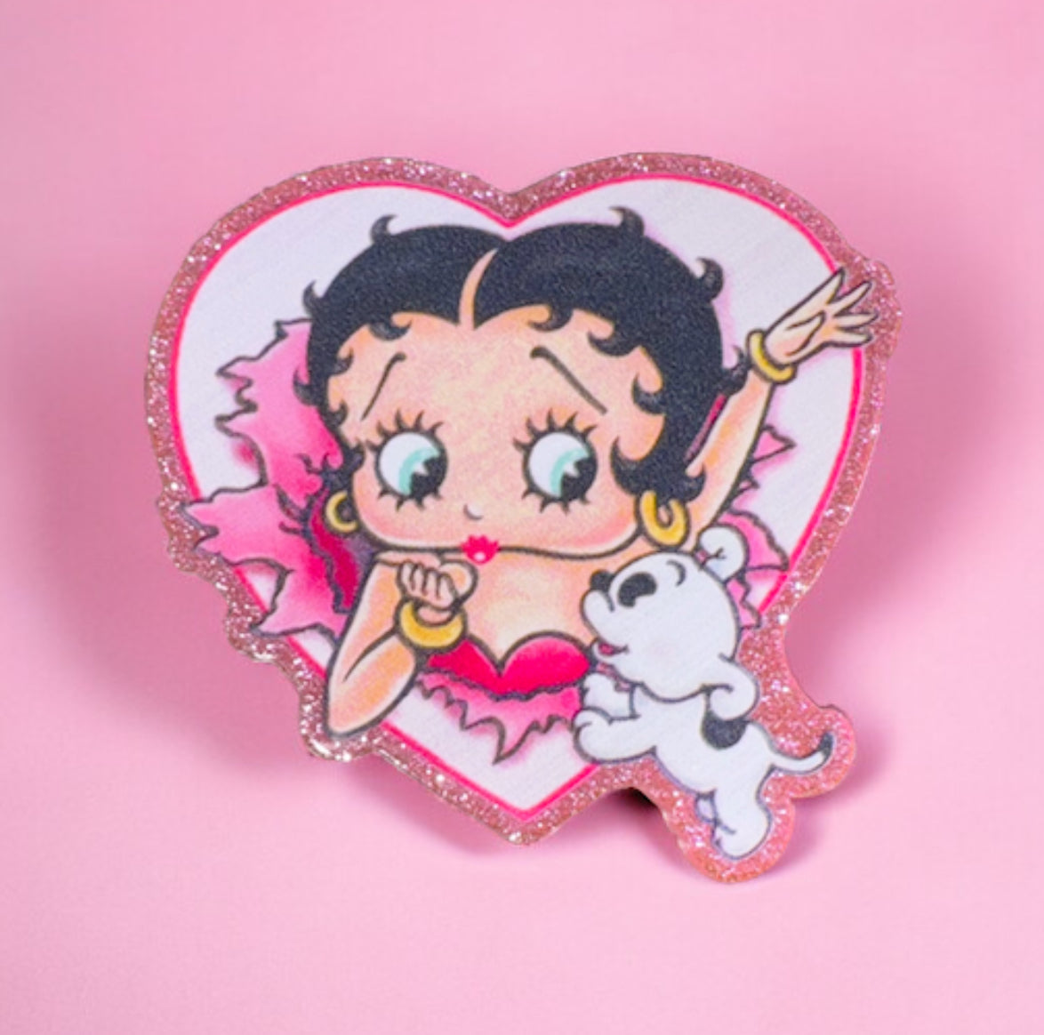 BB Heart Shaped Acrylic Flatback