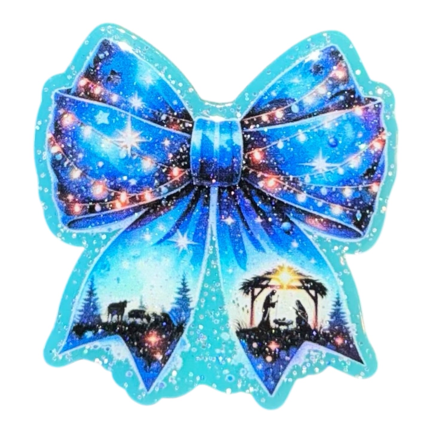 Nativity Scene Bow Acrylic Flatback