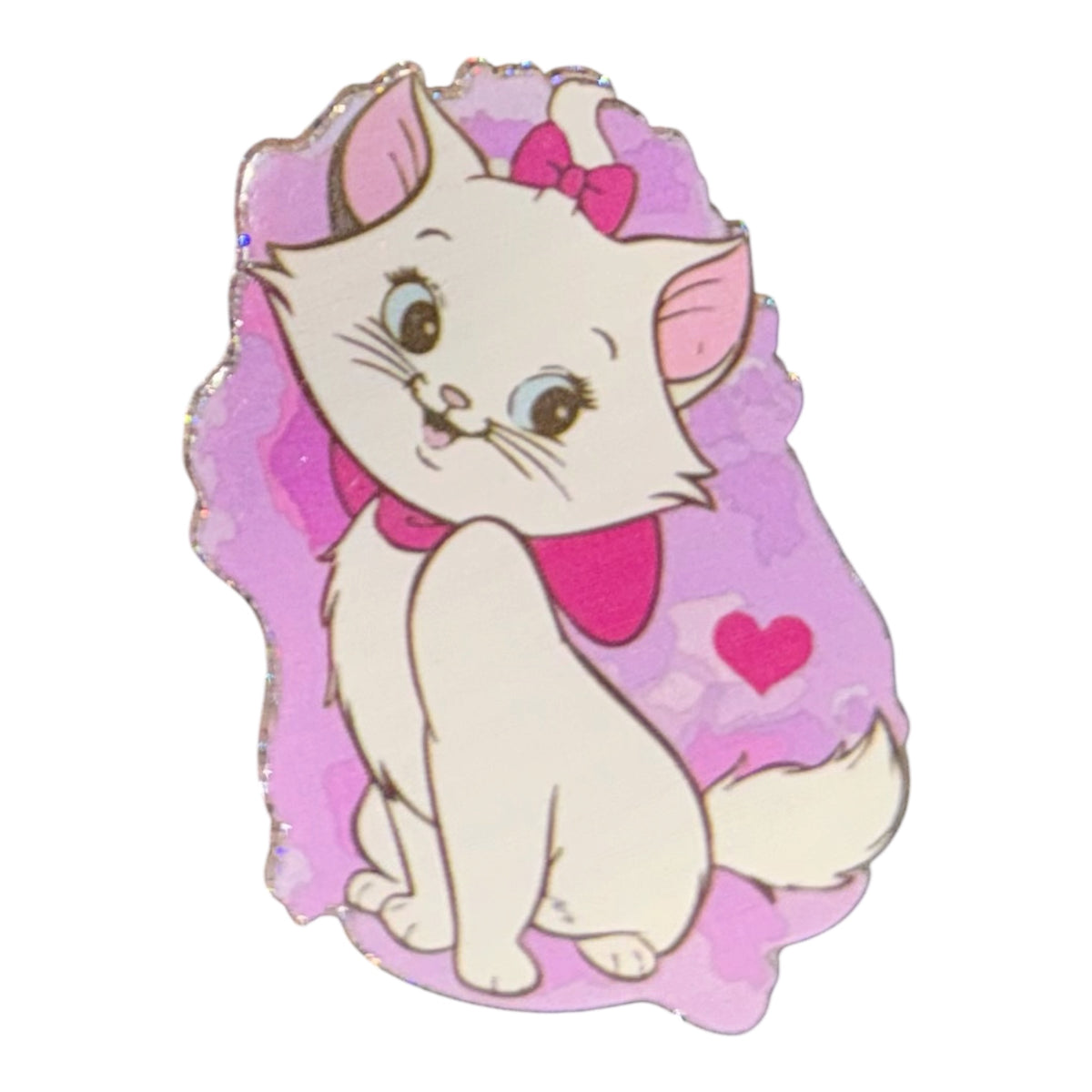 Cat With Bow Acrylic Flatback