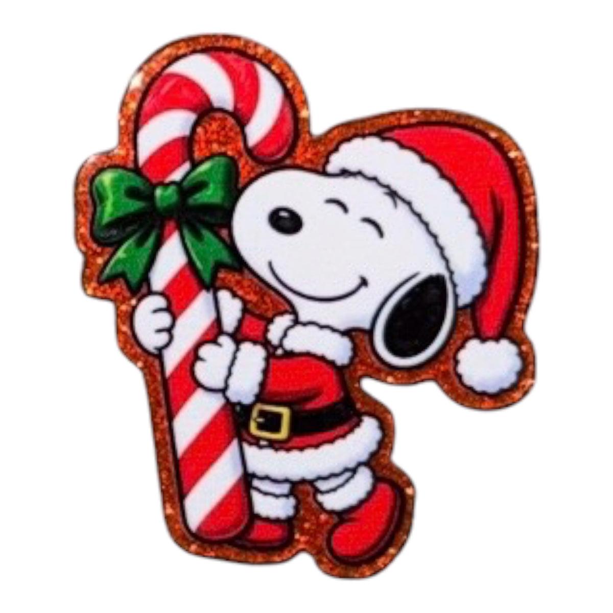 Christmas Beagle Dog Acrylic Flatback
