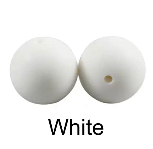 White Silicone Beads