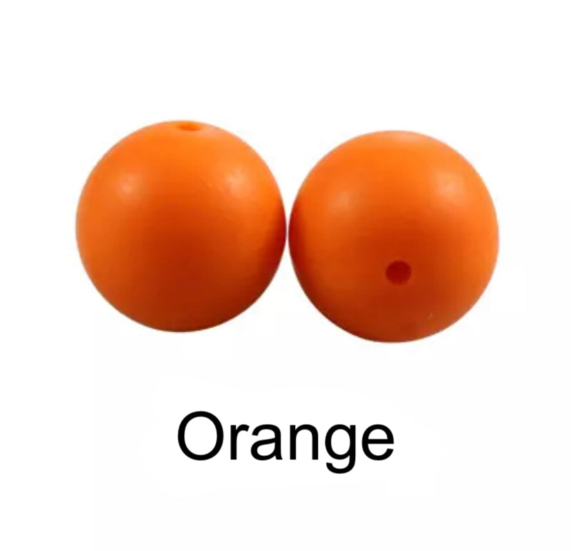 Orange Silicone Beads