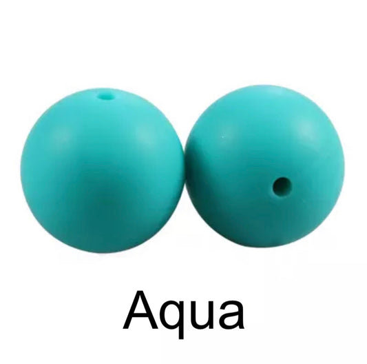 Aqua Silicone Beads