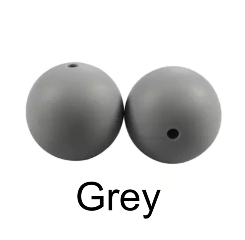 Grey Silicone Beads