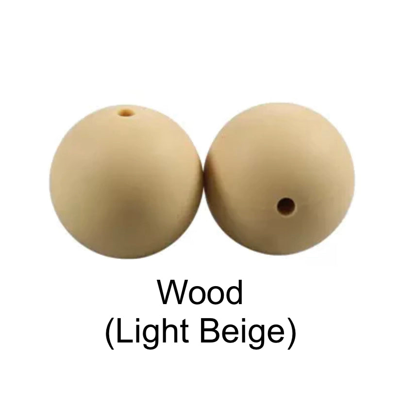 Light Beige Silicone Beads