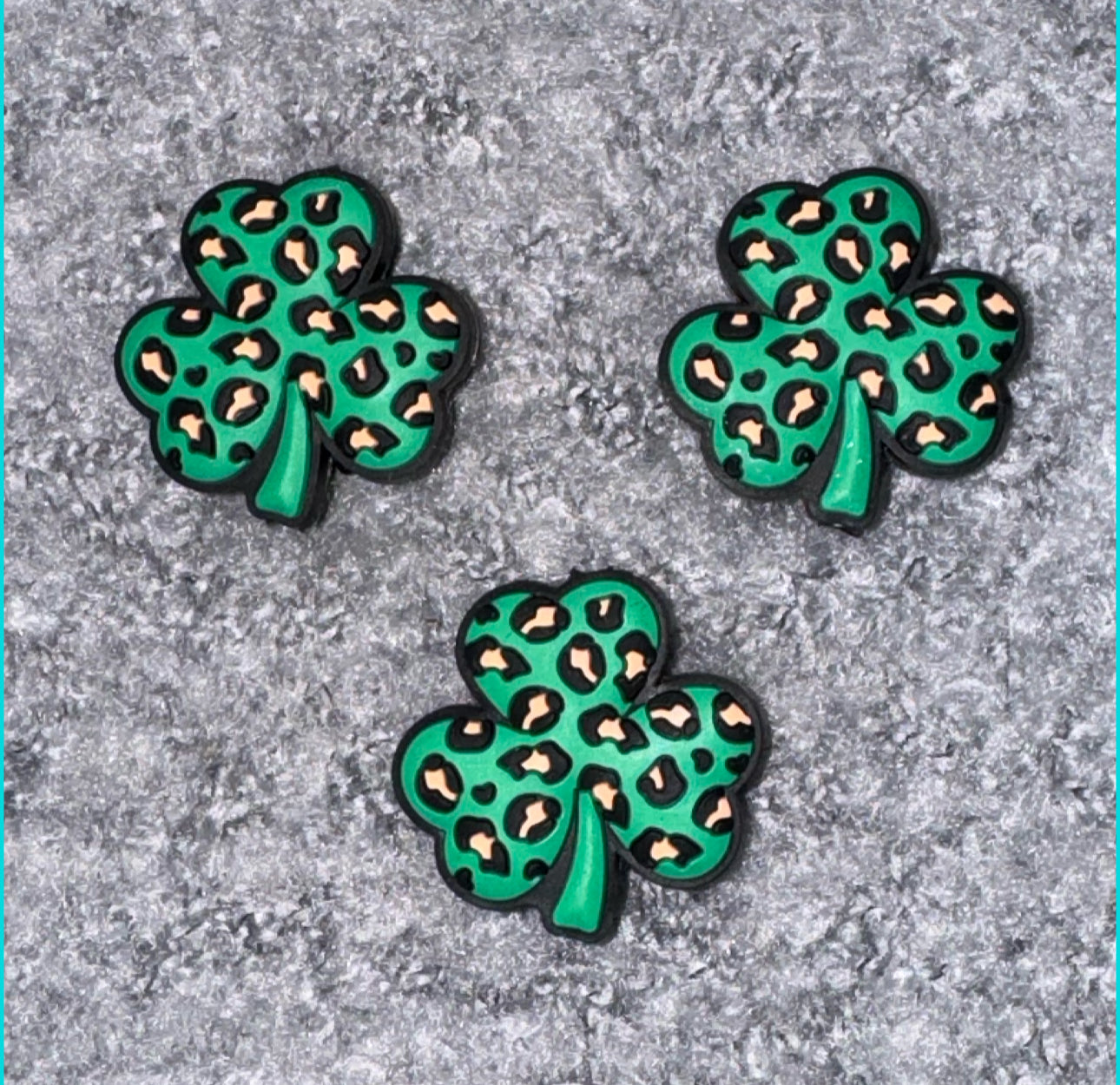 Leopard Four Leaf Clover Focal